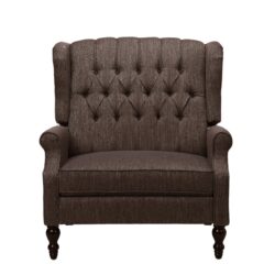 Dunham - Contemporary Fabric Tufted Oversized Pushback Recliner - Brown