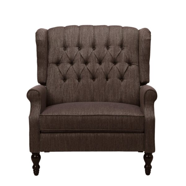 Dunham - Contemporary Fabric Tufted Oversized Pushback Recliner - Brown
