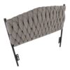 Braided Matisse - Twin Size Headboard - Black / Gray - Image 5