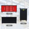 Storage Cabinets With Workbench (10 Drawers & 2 Cabinets) - Red - Image 5