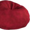 Comfortable High Density Shredded Foam Bean Bag Chair For Kids And Adults With Removable Microsuede Cover - Chinese Red - Image 2