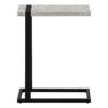 Accent Table, C - Shaped, Contemporary Convenient Design - Gray - Image 2