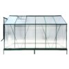 6.3'x12.2'x7' Polycarbonate Greenhouse, Heavy Duty Outdoor Aluminum Walk-In Green House Kit With Rain Gutter, Vent And Door For Backyard Garden - Green - Image 21