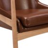 Accent Chair (Set of 2) Mid-Century Modern Armchair With Solid Wood Frame, Reading Leisure Chair With High Back For Living Room - Brown - Image 9