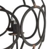 4 Light Metal Chandelier, Hanging Light Fixture With Adjustable Chain For Kitchen, Bulb Not Included - Black - Image 8