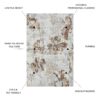 Macau - Non - Slip Accent Rug - Beige Brown / Ivory / Taupe - Image 4