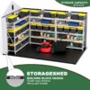 8 Ft. W X 12 Ft. D Plastic Storage Shed With Floor - Black / Gray - Image 7