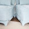 3 Seater Chenille Sofa With Movable Ottomans High Resilience Sponge Easy Install - Sky Blue - Image 14