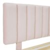 Queen Size Upholstered Hydrualic Platform Floating Bed With LED Light And USB Port - Pink - Image 11