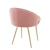 Claire - Contemporary / Glam Chair (Set of 2) - Gold / Blush - Image 4