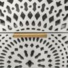 3 Drawer Cabinet With Hollow Carved 3 Drawer Dresser Storage Chest With Metal Handles For Entryway Living Room Bedroom - Beige - Image 8