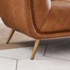 Addison - Right Sectional Leather Sofa - Cognac - Image 3
