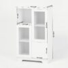 Modern Painted Cabinet With Glass Doors And Drawer - White - Image 7