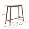 Bar Height Dining Table With Splayed Legs And Elongated Rectangular Top - Walnut - Image 3