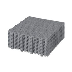 Interlocking Deck Tiles Plastic Waterproof Outdoor All Weather Anti-Slip Bathroom Shower Balcony Porch Strong Weight Capacity Upto 6613 Lbs, Rosette Pattern Pack Of 12 - Gray