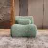 1 Piece Luxury Chenille Fabric Modular Sofa With Spring Cushions & Hidden Legs - Green - Image 6