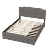 Queen Size Upholstered Platform Bed With 2 Drawers And 2 Sets Of USB Ports On Each Side - Gray - Image 5