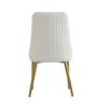 Modern Sponge-Filled Dining Chair, Solid Wood Metal Legs, Suitable For Restaurants, Living Rooms And Rooms (Set of 2) - White - Image 10