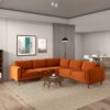 Amber - Corner Sectional Sofa - Orange - Image 5