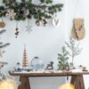 Christmas Ball Ornaments, Wood Decorative Hanging Ball Christmas Tree Ornaments For Holiday Party Decorations (Set of 4) - Brown - Image 16
