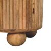 Soba - Ball 3 Drawer Bedside Table - Light Brown - Image 7