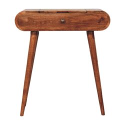 Mini Dressing Table With Foldable Mirror - Caramel
