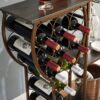 11 Bottle Wine Bakers Rack, 5 Tier Freestanding Wine Rack With Hanging Wine Glass Holder And Storage Shelves, Wine Storage Home Bar For Liquor And Wine Storagefor Kitchen, Dining Room - Gray - Image 5