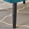Alyssa - Velvet Arm Chair With Wingback Design - Teal - Image 6
