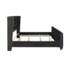 David - King Tufted Wingback Bed - Dark Charcoal Gray - Image 3