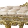 Cabriole - Synthetic Leather Bench - Gold - Image 4