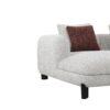 Mardi - Tweed Sectional Sofa With 3 Pillows - Maroon / Beige - Image 7