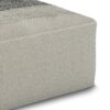 Sabella - Square Woven Outdoor / Indoor Pouf - Gray / White - Image 3
