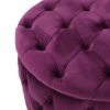 Modern Glam Ottoman Velvet - Fuchsia - Image 10