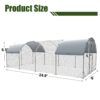 Large Chicken Coop Upgrade Three Support Steel Wire Impregnated Plastic Net Cage, Oxford Cloth Plated Waterproof UV Protection, Duck Rabbit Sheep Bird Outdoor House - Silver / Gray - Image 6