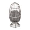 Berkshire - Outdoor Wicker Swivel Egg Chair With Water Resistant Cushions - Gray - Image 9