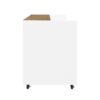Multi-Functional Storage Island Movable Storage Cabinet Island Vanity Dresser With 3 Side Storage Drawer, A Reversible Top Storage Space And 2 Glass Display Shelves - White - Image 21