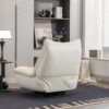 270 Swivel Glider Recliner Chair, Power Recliner Rocking Chair, USB Port Charge For Nursery Chair With Atmosphere Lamp For Living Room Bedroom Apartment - White - Image 11