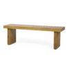 Nahanni - Rustic Acacia Wood Bench With Slat Design - Natural - Image 4