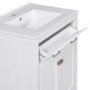 Bathroom Vanity With Ceramic Sink, Modern Single Bathroom Cabinet With 2 Doors And A Shelf, Soft Close Doors - White - Image 23