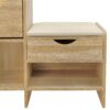 Shoe Storage Cabinet Rattan Shoe Storage Organizer With 2 Flip Drawers, A Storage Drawer And A Bench For Entryway, And Hallway - Light Brown - Image 21