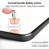 Aluminum Floor Mirror Full Length Mirrors Leaning Rounded Corner Rimless Standing Large Mirror Bedroom - Black / Silver - Image 4