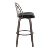 Riley - Industrial / Urban Fixed Height Barstool With Swivel With Round Footrest With Removable Cushion (Set of 2) - Walnut / Brown - Image 3