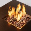28" Propane Gas Fire Pit Table, 50000 Btu Square Steel Fire Pit For Outside Patio Deck Garden Courtyard - Brown - Image 7