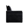 King Pull Out Sofa Bed, Chesterfield Sofa, 3 In 1 Velvet Convertible Sleeper Sofa With Nailhead Trim & Rolled Arm Multifunctional Sofa Bed For Living Room - Black - Image 13
