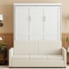 Full Size Murphy Wall Bed With Cushion - White - Image 13
