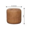 Buffalo - Leather Boucle Footstool - Brown - Image 11
