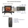 3D Flame Electric Infrared Quartz Fireplace Stove With Remote Control - Antique Black - Image 3