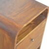 Curve 2 Drawer Nightstand - Brown - Image 3