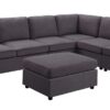 Cassia - Modular Sectional Sofa With Ottoman - Dark Gray - Image 4