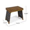 Outdoor Wooden Foldable Side Table - Teak - Image 3